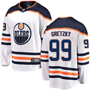 Kinder Edmonton Oilers Eishockey Trikot Wayne Gretzky #99 Breakaway Weiß Fanatics Branded Auswärts